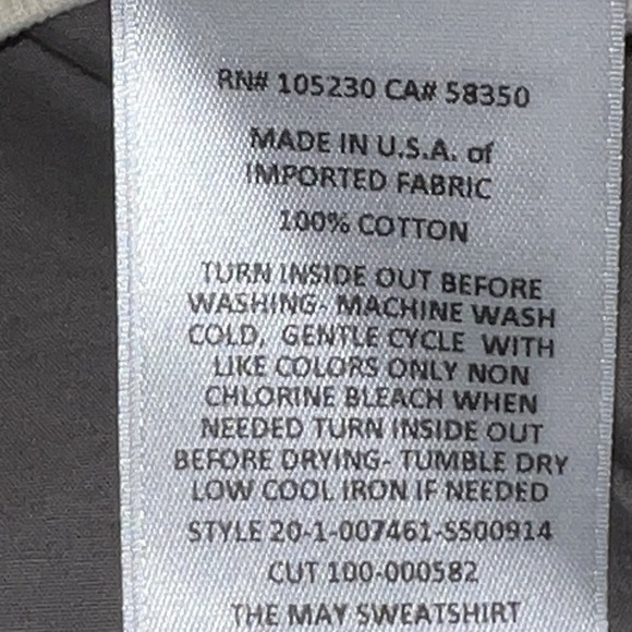 Current/Elliott Womens Top Electric Crewneck Graphic Sweatshirt Size 0 Ivory - Picture 9 of 10